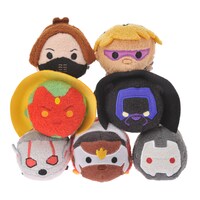 マーベル TSUM TSUM（Sサイズ）。上段左からウィンター・ソルジャー、ホークアイ。中断左からヴィジョン、ブラックパンサー。下段左からアントマン、ファルコン、ウォーマシン。