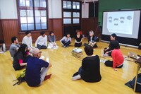 したため「文字移植」5月に開催したワークインプログレスの様子。