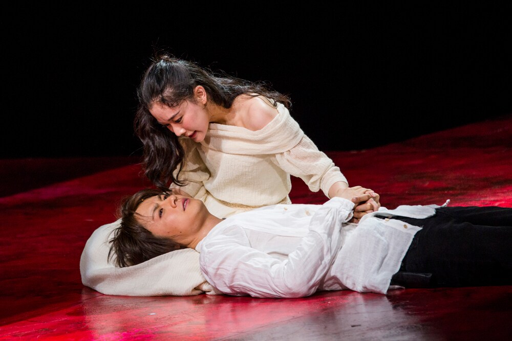 浦井健治と蒼井優が唇近づける、「あわれ彼女は娼婦」舞台稽古の映像公開