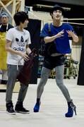 ブロードウェイミュージカル「キンキーブーツ」公開稽古より。