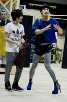 ブロードウェイミュージカル「キンキーブーツ」公開稽古より。