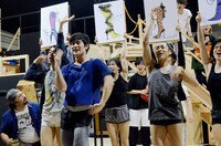 ブロードウェイミュージカル「キンキーブーツ」公開稽古より。