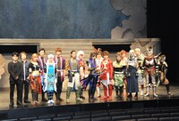 「斬劇『戦国BASARA4 皇』本能寺の変」初日挨拶の様子。