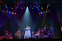 ミュージカル「ヨセフと不思議なテクニカラー・ドリームコート」リハーサルの様子。