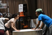 せたがやこどもプロジェクト2016「音楽劇『兵士の物語』」稽古の様子。