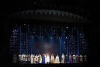 ミュージカル「王家の紋章」初日カーテンコールの様子。