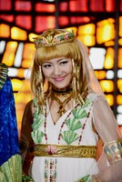 ミュージカル「王家の紋章」囲み取材の様子。キャロル役の宮澤佐江。