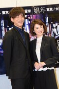 「娼年」記者会見の様子。左から松坂桃李、高岡早紀。