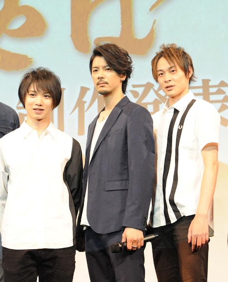 左から植田圭輔、中村誠治郎、藤原祐規。