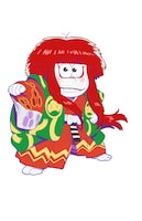 仔獅子に扮したおそ松。