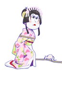 雪姫に扮したトド松。