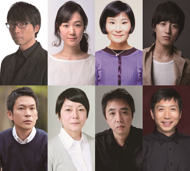 左上から時計回りに脚本・演出を務める倉持裕、出演者の黒木華、片桐はいり、水田航生、梶原善、寺十吾、千葉雅子、川口覚。