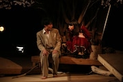 近藤公園・平岩紙 二人芝居「あたま山心中~散ル、散ル、満チル~」ゲネプロより。