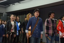 劇団扉座「歓喜の歌」パフォーマンスの様子。