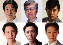 wonder×works「不埒なチェイン」の出演者。左上から時計回りに佐戸井けん太、田上ひろし、前田耕陽、萬雅之、森山栄治、浅野雅博。