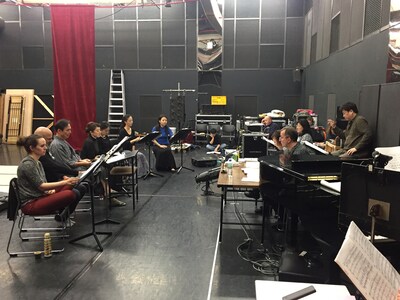 東京文化会館開館55周年・日本ベルギー友好150周年記念オペラ「眠れる美女～House of the Sleeping Beauties～」稽古の様子。