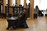 「ノートルダムの鐘」稽古より。カジモド役候補の海宝直人。