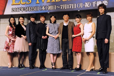 「レ・ミゼラブル」新キャストお披露目会見の様子。