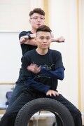 Team LION Tの稽古の様子。