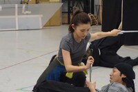 「『剣豪将軍義輝～戦国に輝く清爽の星～』前編」稽古の様子。