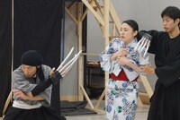 「『剣豪将軍義輝～戦国に輝く清爽の星～』前編」稽古の様子。