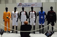 「舞台『黒子のバスケ』THE ENCOUNTER」展示エリアの様子。