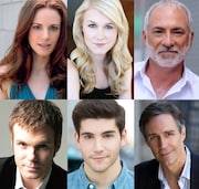 「ニューイヤー・ミュージカル・コンサート 2017」キャスト。上段左からティール・ウィックス、ジーナ・クレア・メイソン、ロベール・マリアン、下段左からマット・ローラン、アダム・カプラン、ハワード・マクギリン。