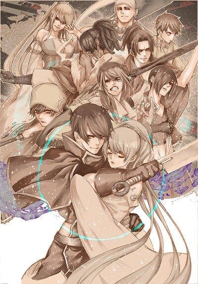 「BRAVE10」舞台化を記念した、霜月かいりの描き下ろしイラスト。