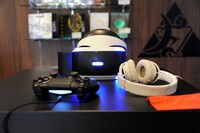 PlayStation VR向けコンテンツ「舞台『刀剣乱舞』虚伝 燃ゆる本能寺」の体験コーナー。