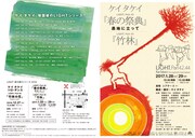 ケイタケイ LIGHT 津々浦々シリーズ 2016 LIGHT, Part 42「『春の祭典』農地に立って」、LIGHT, Part 44「竹林」チラシ外面
