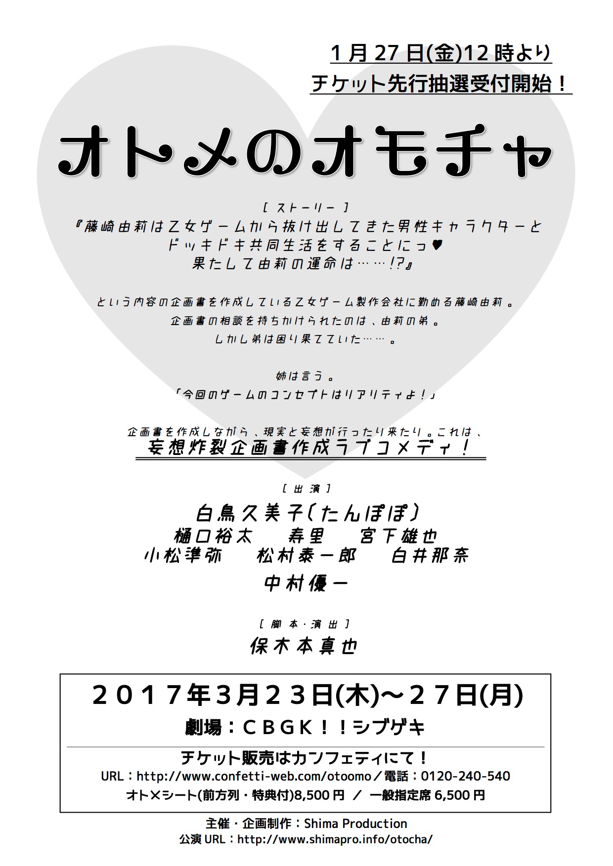 「オトメのオモチャ」仮チラシ