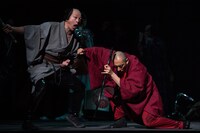 「六本木歌舞伎 第二弾『座頭市』」公開舞台稽古より。