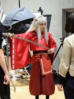 「犬夜叉」ビジュアル撮影の様子。