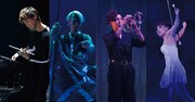 左から石川直(パーカッション)、和田拓也(ビジュアルアンサンブル)、米所裕夢(トランペット)、本庄千穂(バトン)。