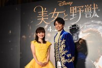 映画「美女と野獣」日本語版デュエットソングお披露目イベントより。