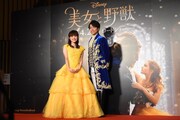 「美女と野獣」日本版デュエットソングお披露目イベントの様子。