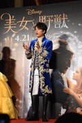 「美女と野獣」日本版デュエットソングお披露目イベントの様子。
