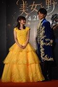 「美女と野獣」日本版デュエットソングお披露目イベントの様子。