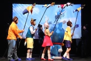 舞台版「ドラえもん のび太とアニマル惑星(プラネット)」プレスコールより。(撮影:田中亜紀)