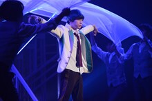 ミュージカル「スタミュ」ゲネプロより、ランズベリー・アーサー演じる月皇海斗。