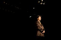 世田谷パブリックシアターにて開場20周年記者発表会より。野村萬斎。