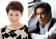 「欲望という名の電車」出演者。左から大竹しのぶ、北村一輝。