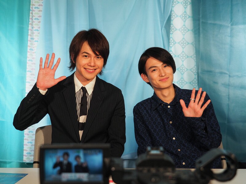 「2.5次元ナビ！」より、左から平野良、松田凌。(c)CS日テレ