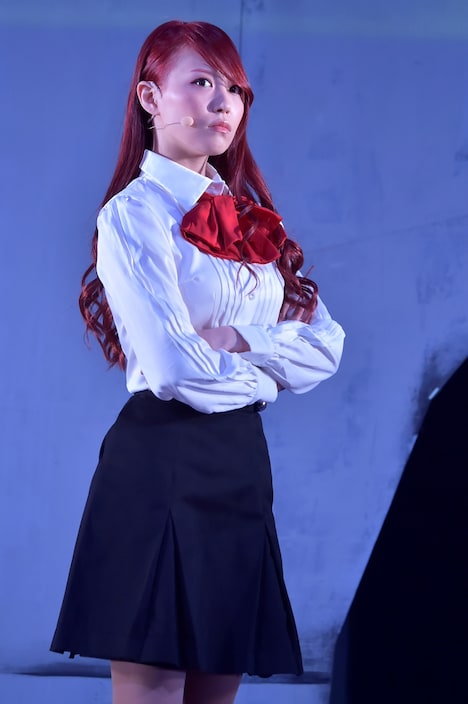 田野アサミ演じる桐条美鶴。（撮影：鏡田伸幸）