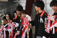 「ハイパープロジェクション演劇『ハイキュー!!』展」オープニングセレモニーより。