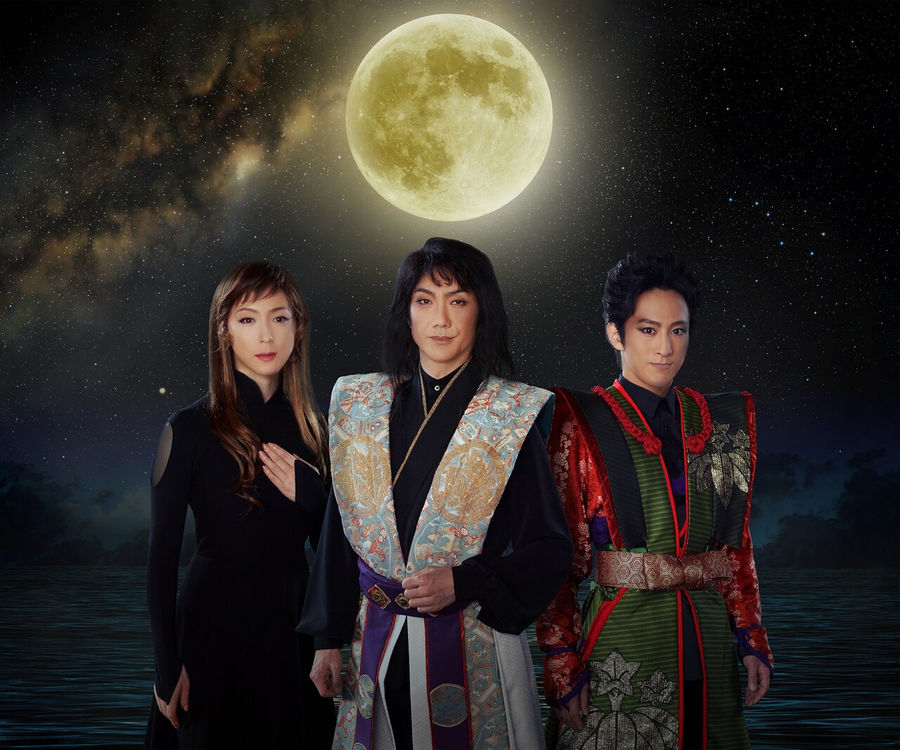 「子午線の祀り」野村萬斎・成河・若村麻由美、満月を背に立ち姿披露