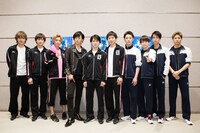 左から神永圭佑、佐藤永典、赤澤燈、廣瀬智紀、松田凌、宮崎秋人、安西慎太郎、小澤廉、黒羽麻璃央、池岡亮介。