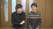 劇団暗い旅。左から石田剛太、酒井善史。