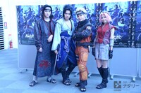 「ライブ・スペクタクル『NARUTO-ナルト-』～暁の調べ～」囲み取材より。左から良知真次演じるうちはイタチ、佐藤流司演じるうちはサスケ、松岡広大演じるうずまきナルト、伊藤優衣演じる春野サクラ。