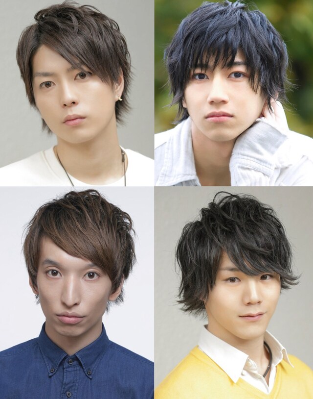 Patch stage vol.11「JOURNEY-浪花忍法帖（なにわにんぽうちょう）-」の出演者。左上から時計回りに松井勇歩、納谷健、星璃、三好大貴。